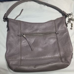The Sak Saquoia Shoulder Bag Purse Soft Grey Leather Roomie And Comfortable